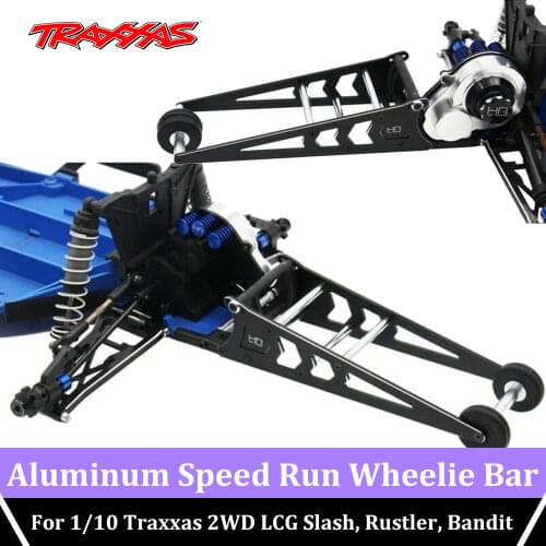 RC Aluminum Speed Run Wheelie Bar Upgrade Parts Radio Control Car for 1/10 Traxxas 2WD LCG Slash Rustler Bandit Racing TE311R01