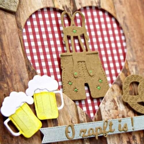 MISS VINTAGE Beer Cup decoration metal Cutting Dies Stencils DIY Scrapbooking Paper/photo Cards Embossing Dies