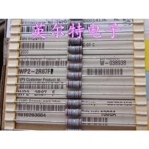 Original new 100% winding resistance 2W2.87R 2W2.87ohm 1% small volume and large power (Inductor)