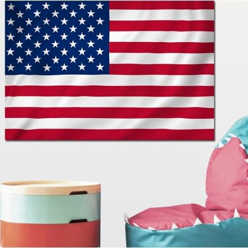 American flag poster - American flag painting. Vintage American flag picture. USA flag art print. Wall Art Home Décor