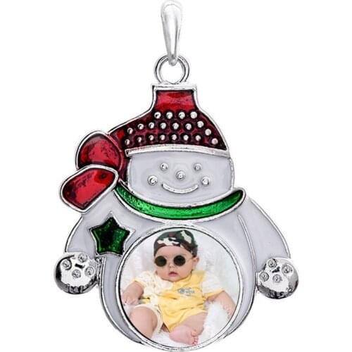 Button sublimation pendants christmas pendant jewelry for heart transfer printing not include necklace new style 50pcs/lot