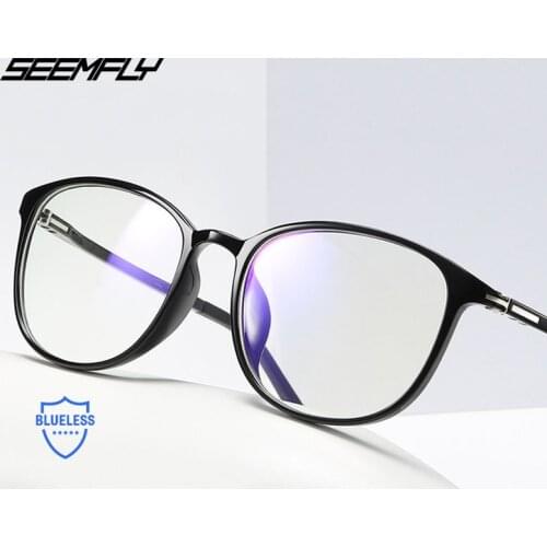 Seemfly Blue Light Glasses Anti Blue Rays Radiation Blocking Eyewear Men Women Female Eyeglasses Computer Goggles Anti-UV UV400