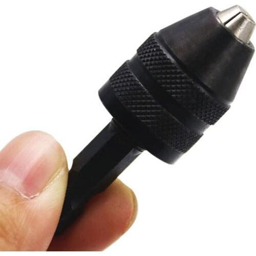 6MM Hex Keyless Drill Chuck Quick Change Adapter Converter for Electric Drills 0-3mm Clamping Range Driver Tool Accessories