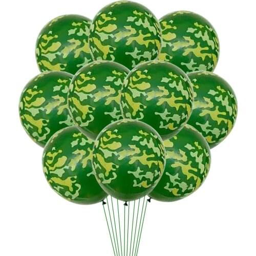 Blue Green Camouflage Air Latex balloons Fighter Tank Police Car Military Theme Birthday Party Decoration Boy Toy Baby Globos