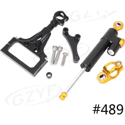 Motorcycle Steering Damper Stabilizer Satety Control w/ Bracket Tools for Kawasaki Z1000 Z750 2003 2004 2005 2006 2007 2008 2009