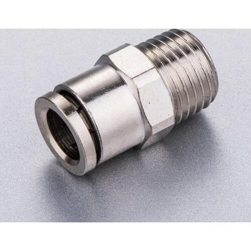Tube 10mm-1/4" BSPT thread pneumatic brass male straight copper straight connector male tube fittings