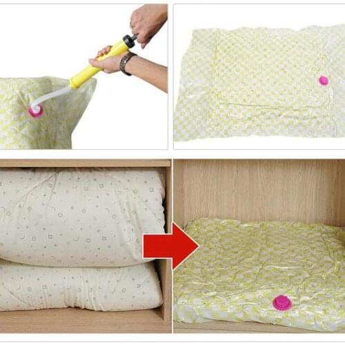 Hot Vacuum Bag Storage Organizer Transparent Border Foldable Extra Large Seal Compressed travel Saving Space Bags organizador