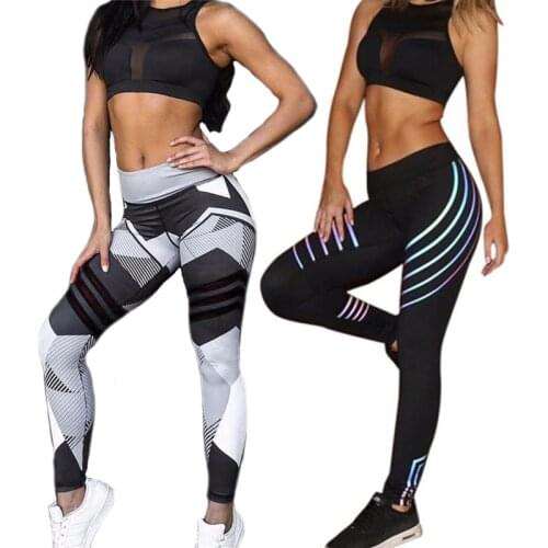 Women Yoga Sets Strip Print Fitness Workout Clothing Gym Running Girls Sexy Slim Sport Wear Suit 2 Pieces