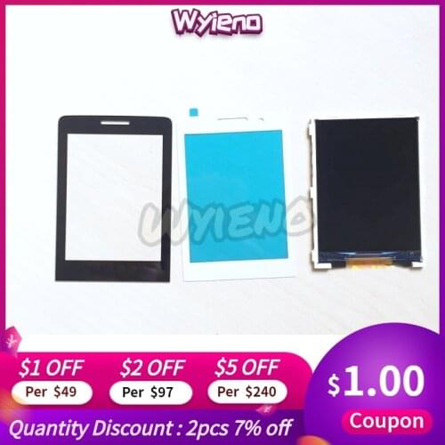 Wyieno 100% Tested LCD Display Screen for Philips E570 Cellphone Xenium CTE570 Touch Digitizer Glass Lens Glass Panel