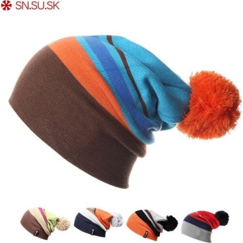 Sn.su.sk Winter Gorros Skating Winter Snowboard Skullies Ski Hat Beanies for Man Woman Beanie Knitting Bonnet