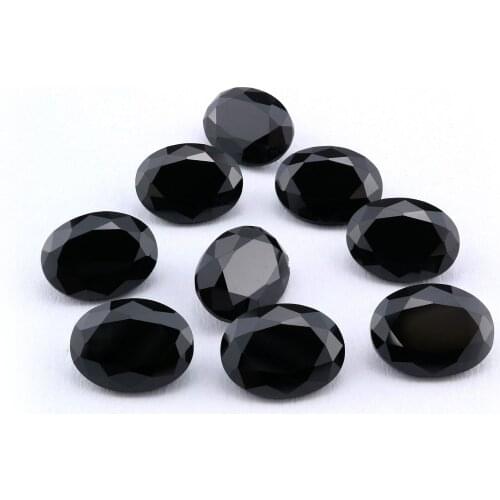 1Pcs Oval Black Spinel Faceted Cut Loose Gemstone Natural Semi Precious Stone DIY Jewelry Supplies 4120125
