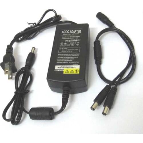 2 Ports DC ADAPTER POWER SUPPLY 1 to 2 DC 12V 2A for CCTV CAMERAS