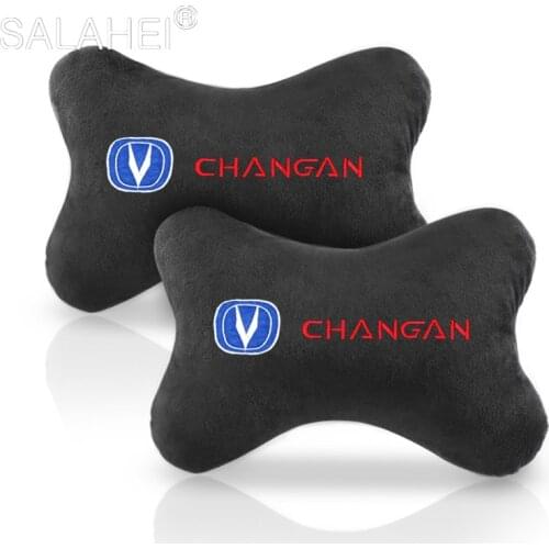 2PCS Soft Car Neck Pillows Auto Seat Headrest Changan CS75 CS35 CS15 CS95 RAETON CX70 CS55 EADO CX20 CS15EV Alsvin Accessories