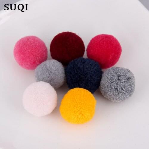 20Pcs 25mm pompom Fluffy Plush cloth Craft DIY Soft pon poms ball furball home decor Supplies Ornaments jewelry accessories