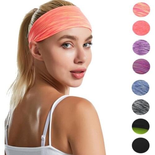 2021 Elastic Yoga Sport Headband Running Hair Band Turban Outdoor Gym Sweatband Sport Fitness Bandage Fashion Women/Men