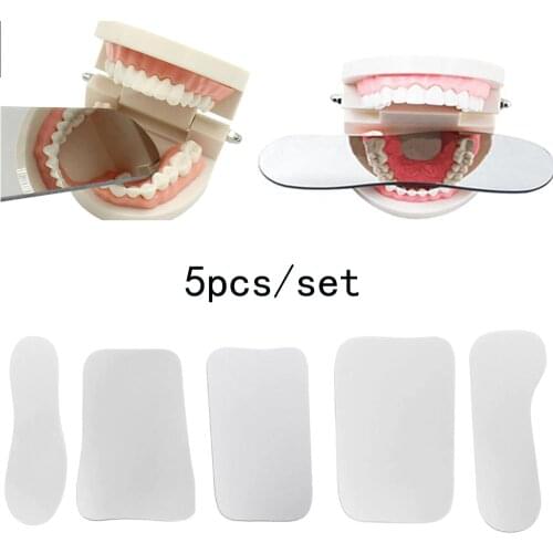 5pcs/set Dental Orthodontic Intraoral Photographic Reflector Mirror 2 Sided Glass Mirrors Dentistry Material Dentist Tools