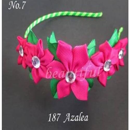 50 pcs hand customize new style BLESSING Good Girl Modern Style Headband accessories hyacinth Garland Hair Bow