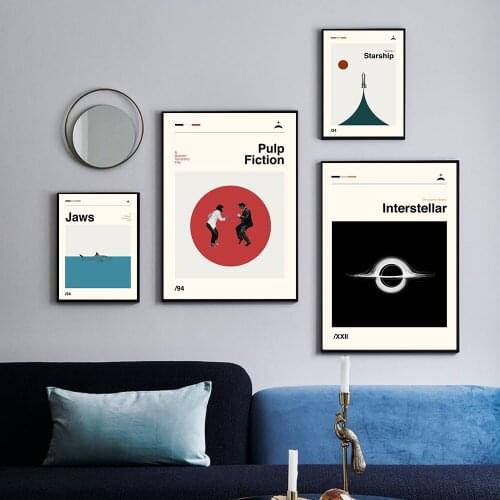 Abstract Minimalist Canvas Painting Modern Nordic Home Decor Pulp Fiction Posters and Prints Frameless Wall Paintings