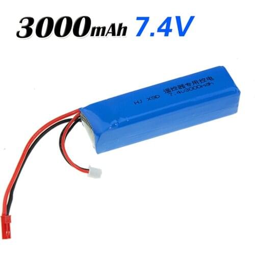 FRSKY 7.4V 3000MAH Remote Control Battery Large Capacity Upgrade Safe Recharegabel Lipo Battery X9D Plus Trans