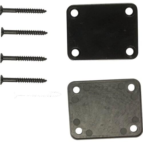 Bass Enhanced Edition guitar parts Black Electric Guitar Neck Plate For ST TELE Electric Guitar with 4 screws