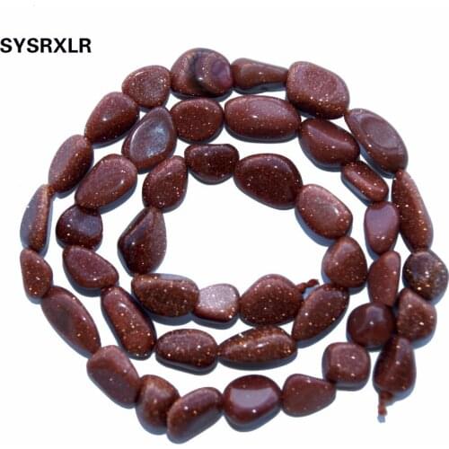 Wholesale Irregular Shape 5 -8 MM Golden Sand Natural Stone Beads Side Hole For Jewelry Making DIY Bracelet Necklace 15