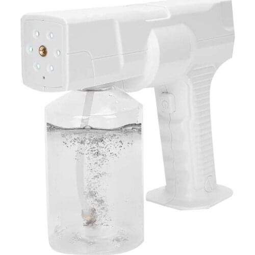 Dropshipping Thirteenth Generation Disinfection Spray Gun 600ML Handheld Blue Light Nano Sprayer Household USB Charging Wireless