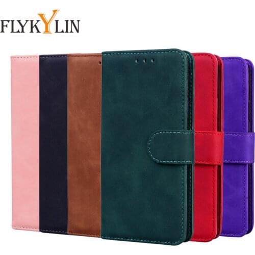 FLYKYLIN Luxury Wallet Flip Leather Cases On For LG K61 K41S K51S K40S K50 Stylo 5 With Card Slot Solid Color Phone Cover Coque