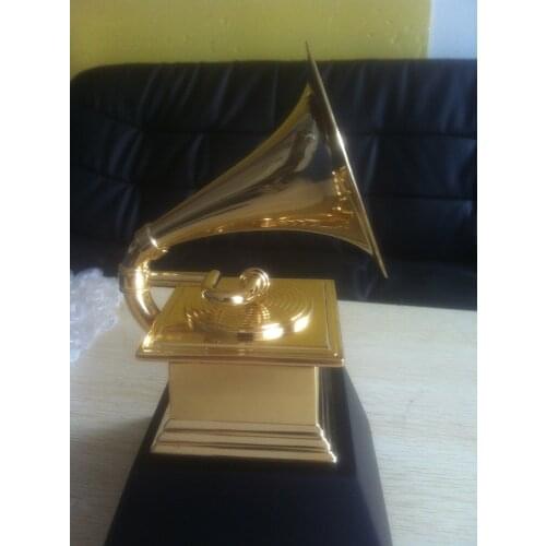Grammy Trophy Awards by Free DHL Express Ship with Black Wooden Base Metal Souvenir Gift Prize