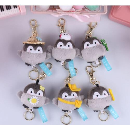 Koupen Chan Penguin Plush Toy Kawaii Cartoon Anime Brooch Plush Doll Cute Animal Keychain Bag Pendant Stuffed Toy Gift for Girls
