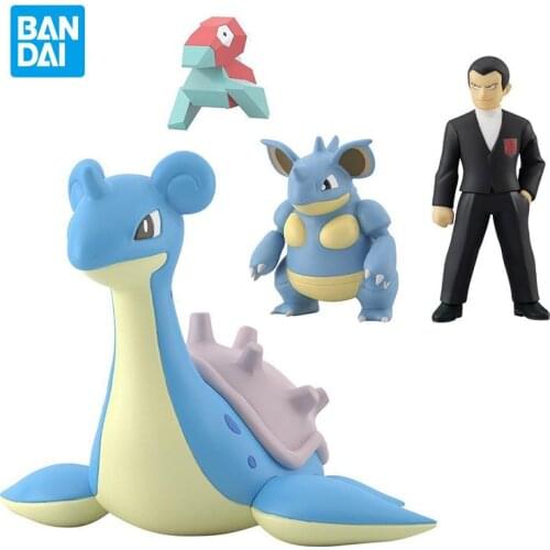 In Stock Bandai Anime Model 1/20 Pokemon Scale World Figure Lapras Giovanni Rocket Team Collection Action Figure Toys for Boys