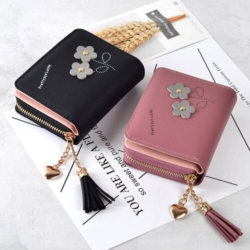 Fashion Women Wallets Brand Design Candy Colors Lady Purses Flower Clutch Zipper Coin Purse Wallet Cards ID Bag Woman Moneybag