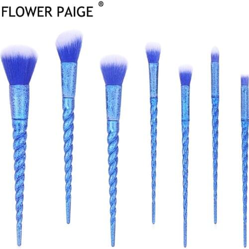 FLOWER PAIGE 7/10pcs Makeup Brush Sets Soft Blush Loose Powder Brush Highlight Eye Shadow Brush Portable Beauty Tools