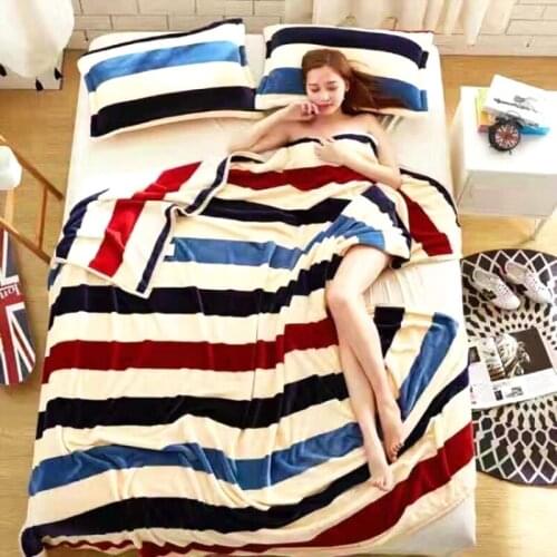 2020 New Blankets for Beds Solid Colorful Soft Warm Plaid Square Flannel Blanket On the Bed Thickness Throw Blanket For winter