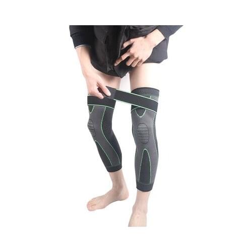 Anti-Slip lengthen Knee Pad Long Leg Sleeve Bandage Compression Knee Brace Sports Warmth Leg Support Elastic Knee Protector
