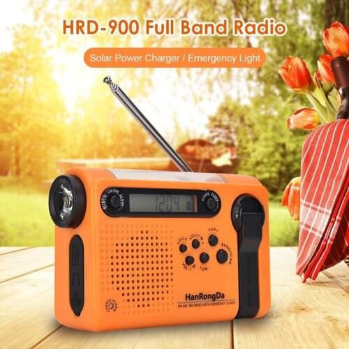 Hand Full band Radio Hand Crank Solar Dynamo AM/FM/NOAA ALERT Emergency Weather Radio Cell Phone Power Bank with LED Flashlight