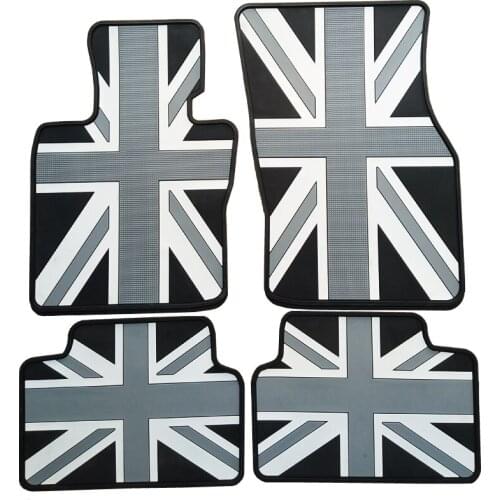 Special Rubber Car Trunk Mats for Mini Cooper 5doors F55 Red/blue and Grey/black Flag Style Non Slip Waterproof No Odor Carpets