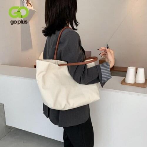 GOPLUS New Women Shopping Bag Female Canvas Cloth Shoulder Bag Environmental Storage Handbag Reusable Foldable Eco Grocery Totes