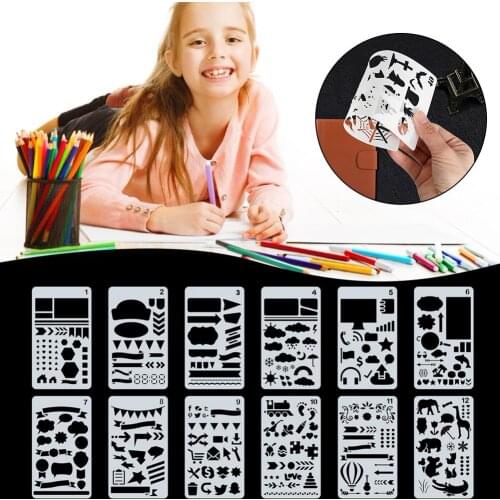 24Pcs Letter Stencils DIY Drawing Painting Templates Journal Stencils Plastic Art Craft Stencils For Journal Notebook Diary Gift