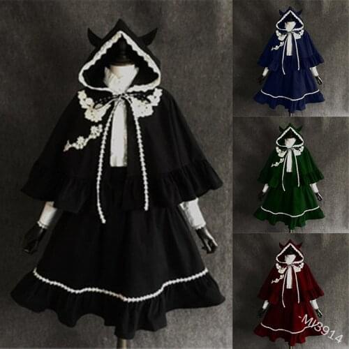 Victorian Palace Dress Girls Vintage Women Medieval Costume Halloween Cosplay Lolita Bow-knot Evening Carnival Party Clothes