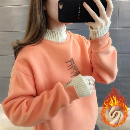 Women Hoodies Sweatshirts Sweater Womens Autumn and Winter Turtleneck Loose Top Ropa Mujer
