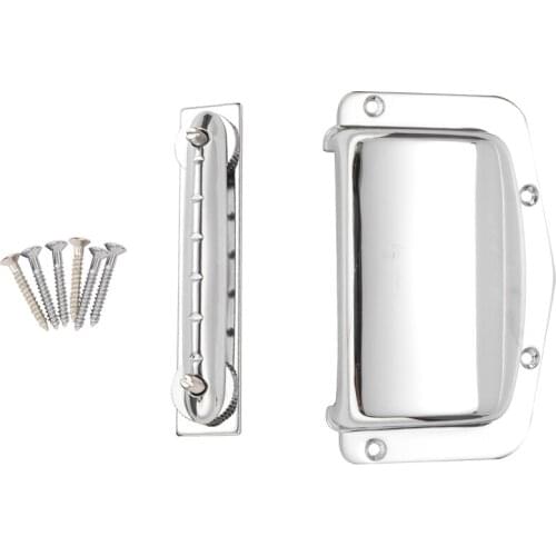 1 Set Fixed Adjustable Bridge Tailpiece For Teisco Harmony Kay Guitar New