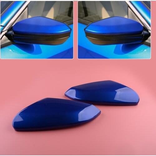 1 Pair Blue Left & Right Side Rearview Mirror Cap Cover Fit For Honda Civic 10th 2016 2017 2018 2019 2020