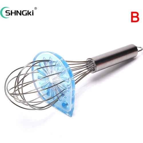 1Pc Or 2Pcs/Set Stainless Steel Whisk Stirrer Egg White Separator Silicone Baking Wipe Any Cream Easily Kitchen Accessories