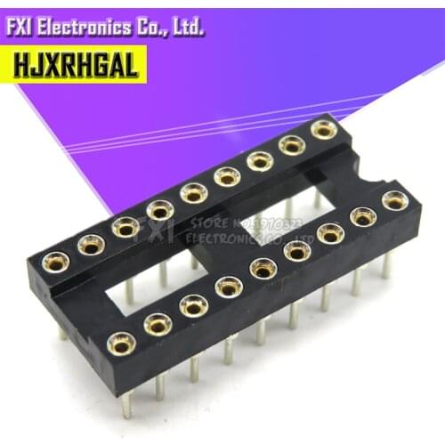 10pcs Round Hole 18 Pins 2.54MM DIP 18 PIN DIP18 IC Sockets Adaptor Solder Type IC Connector new