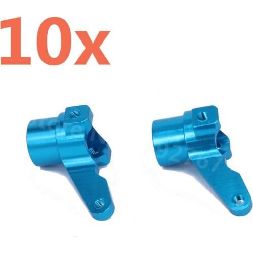 10 Pieces Aluminum Alloy Upgrade Steering Knuckles Arm Hub Carrier (L/R) For RC Hobby Model Car 1/10 Scale Kyosho Optima 4WD CNC