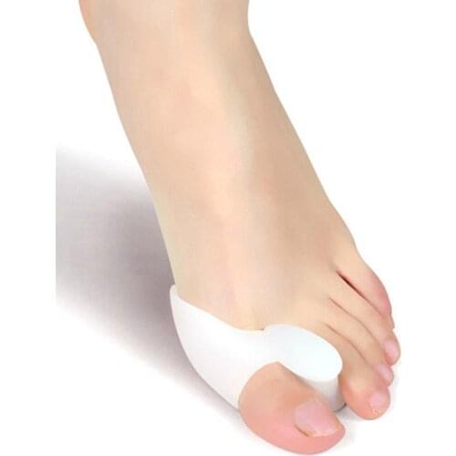 2 Pieces Silicone Hallux Valgus Braces Gel Insoles Big Toe Corrector Foot Bunions Care Toe separator Toes Rehabilitation Tool