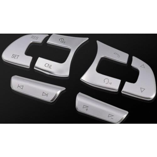 6PCS Car Steering Wheel Button Knob Trim Cover Sticker For Passat B7 B8 JETTA Tiguan GOLF MK7 Car Interior Accessories