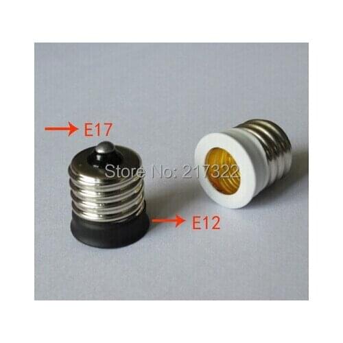 100PCS E17 TO E12 adapter Conversion socket High quality material fireproof material E12 socket adapter Lamp holder