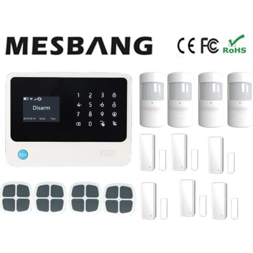 Wireless home security alarm system with English, French,Russian,Spanish,Dutch support wifi camera