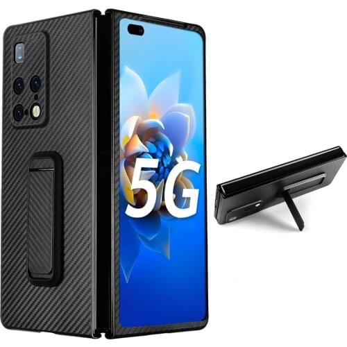 Carbon Fiber Mobile Phone Case For Huawei Mate X2 Shockproof Protective Cover Invisible Folding Holder Case For Huawei Mate X2